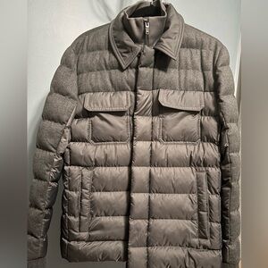 Reiss Gray Quilted Puffer Jacket